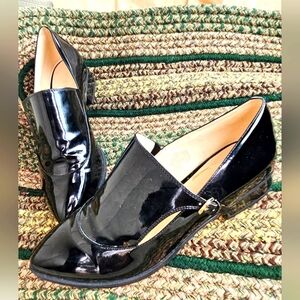 Nine West Nyessa Black Patent Pointed Toe Oxford-Size 8M